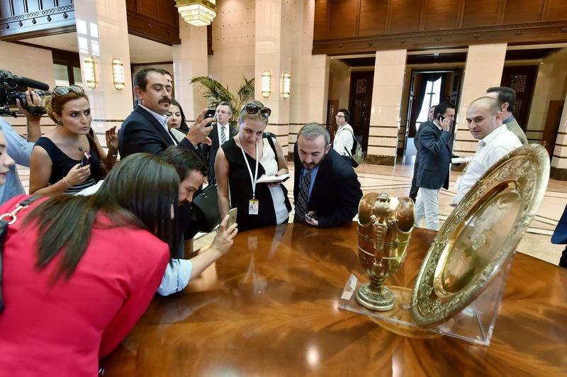 Cumhurbaşkanlığı Külliyesi muhabirlere gezdirildi