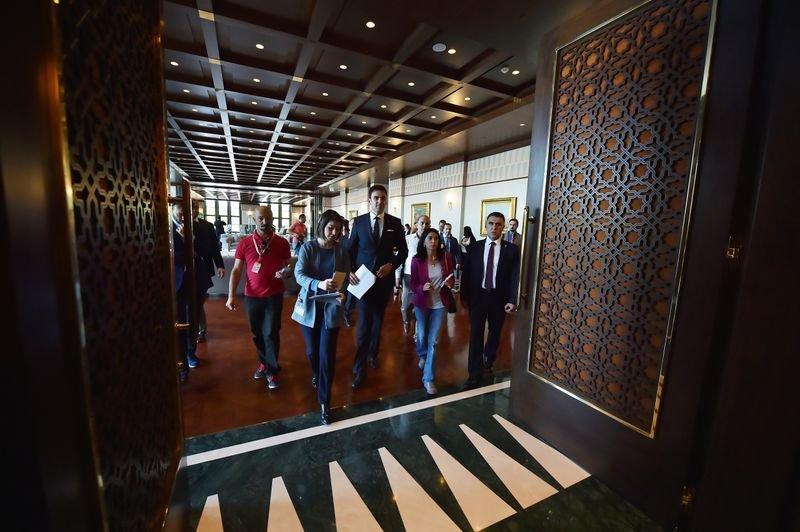 Cumhurbaşkanlığı Külliyesi muhabirlere gezdirildi