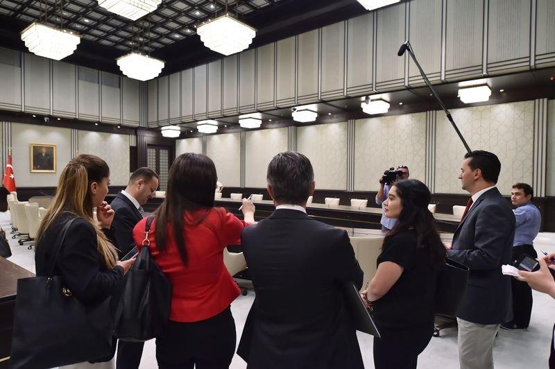 Cumhurbaşkanlığı Külliyesi muhabirlere gezdirildi