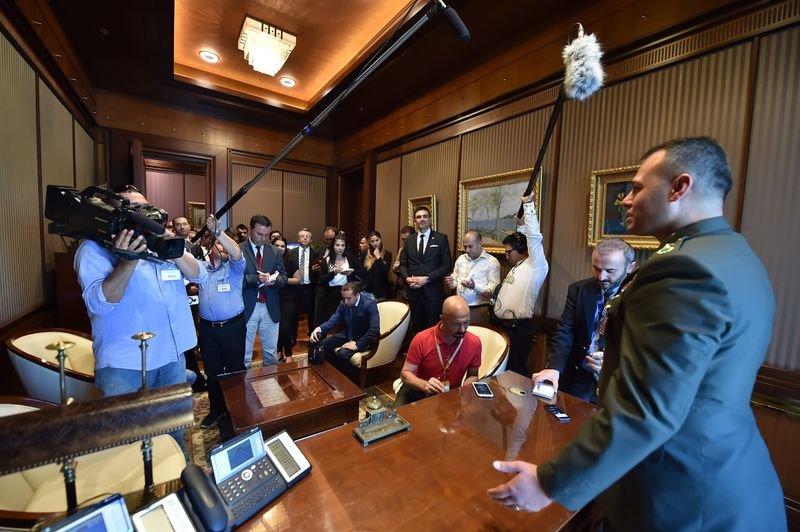 Cumhurbaşkanlığı Külliyesi muhabirlere gezdirildi