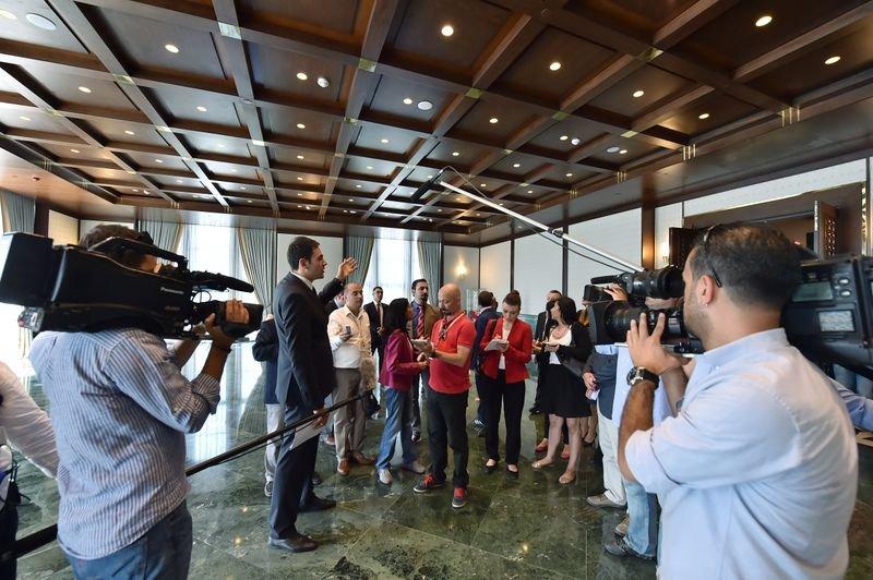 Cumhurbaşkanlığı Külliyesi muhabirlere gezdirildi