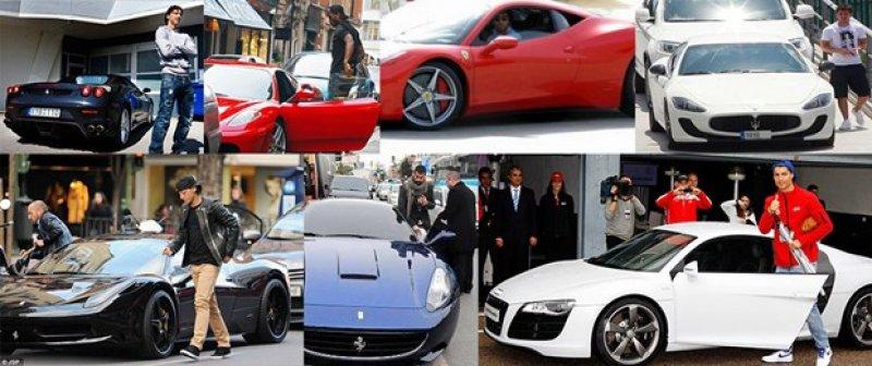 Yıldız sporcuların lüks arabaları 