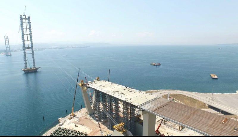İzmit Körfez Geçiş Köprüsü'nde son durum