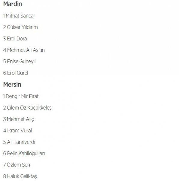 HDP'nin 1 Kasım milletvekili aday listesi