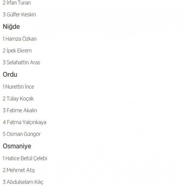 HDP'nin 1 Kasım milletvekili aday listesi