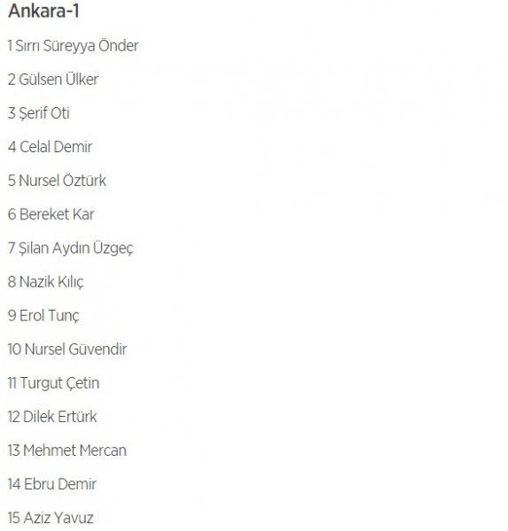 HDP'nin 1 Kasım milletvekili aday listesi