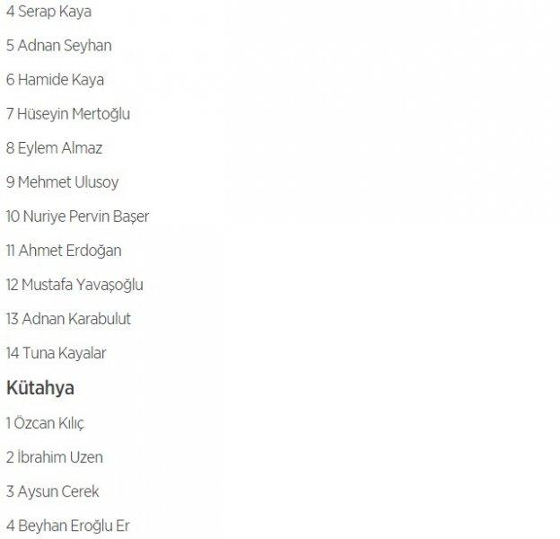 HDP'nin 1 Kasım milletvekili aday listesi