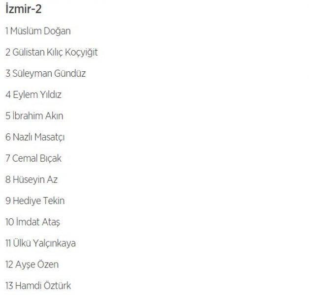 HDP'nin 1 Kasım milletvekili aday listesi