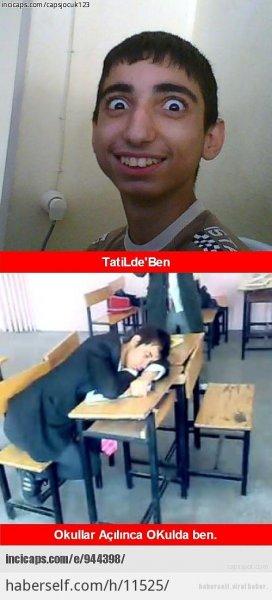 Sosyal medyada paylaşılan eğlenceli okul capsleri