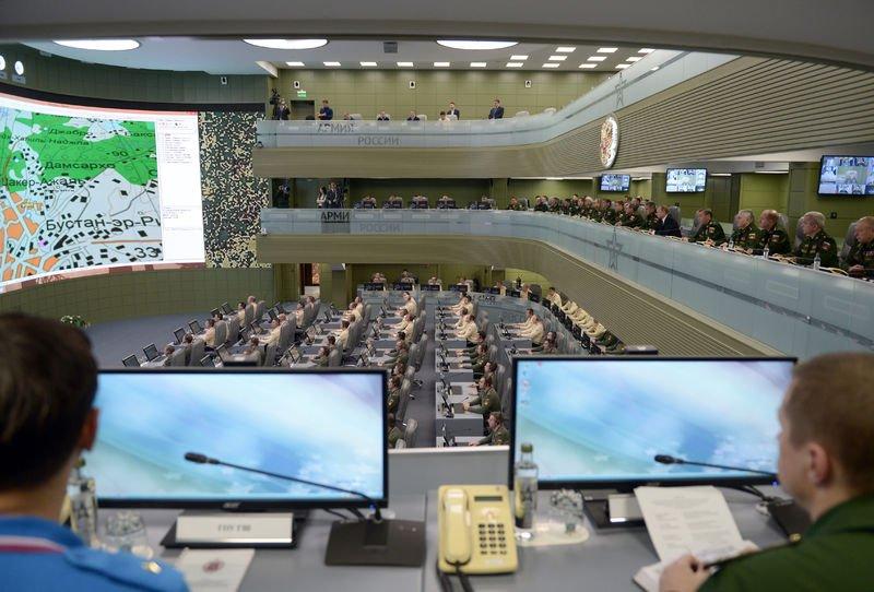 Rusya'nın Ulusal Savunma Kontrol Merkezi'nden görüntüler
