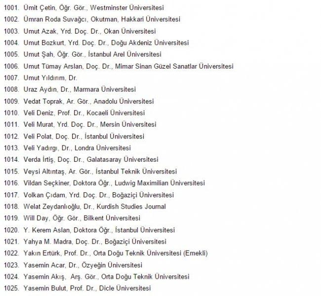 1100 akademisyen askeri polisi katliamla suçladı