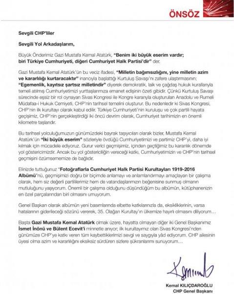 CHP'den kurultaya özel albüm
