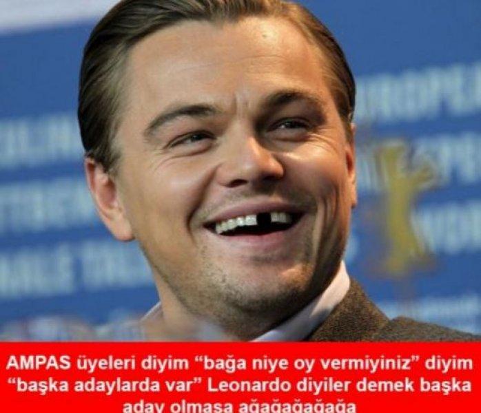 Oscar'ı kazanan Leonardo DiCaprio capsleri