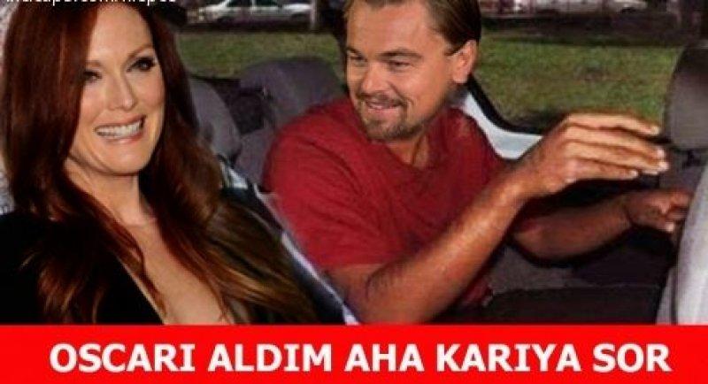 Oscar'ı kazanan Leonardo DiCaprio capsleri