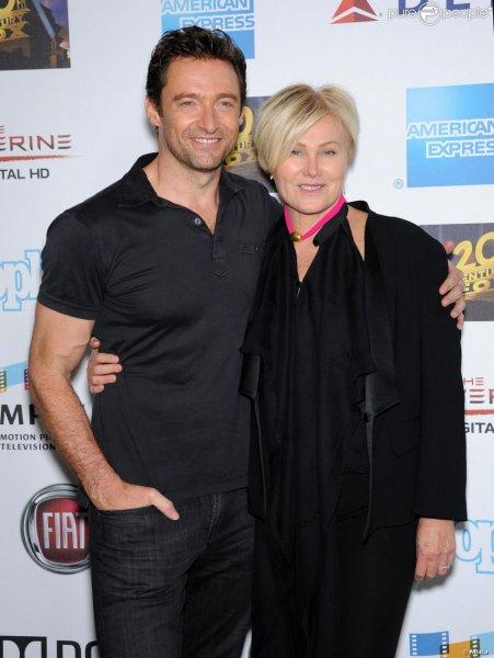 Hugh Jackman celebrated his 20th anniversary with his wife on the beach.
