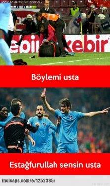 Trabzonspor-Fenerbahçe maçı capsleri