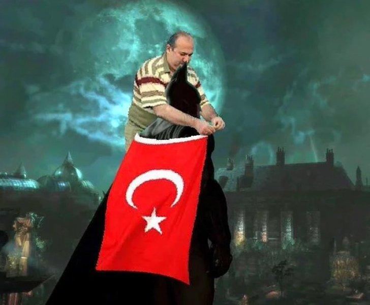 Bayrak asan dayı ortaya çıktı