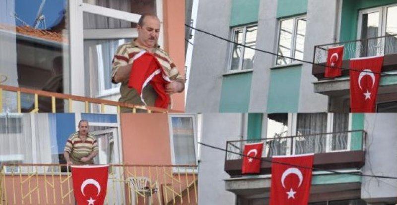 Bayrak asan dayı ortaya çıktı