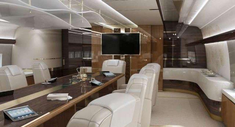 600 kişilik yolcu uçağının muhteşem dekorasyonu 