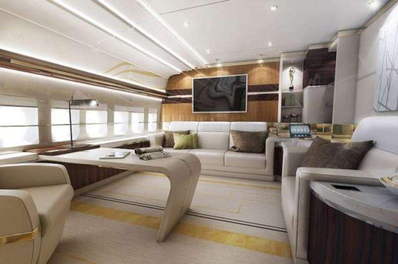 600 kişilik yolcu uçağının muhteşem dekorasyonu 