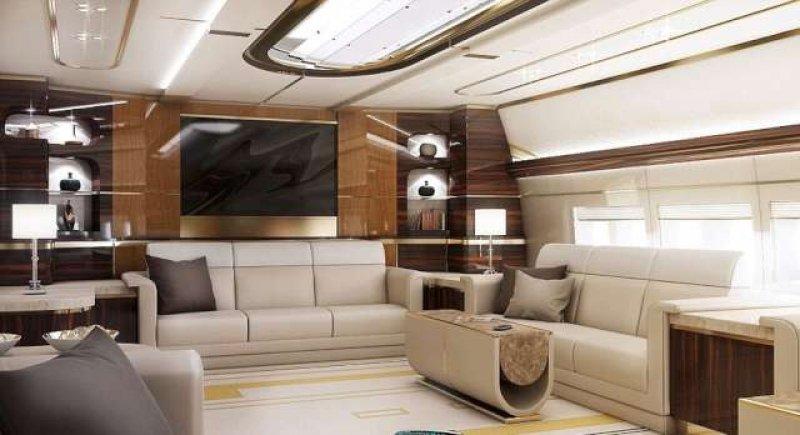 600 kişilik yolcu uçağının muhteşem dekorasyonu 