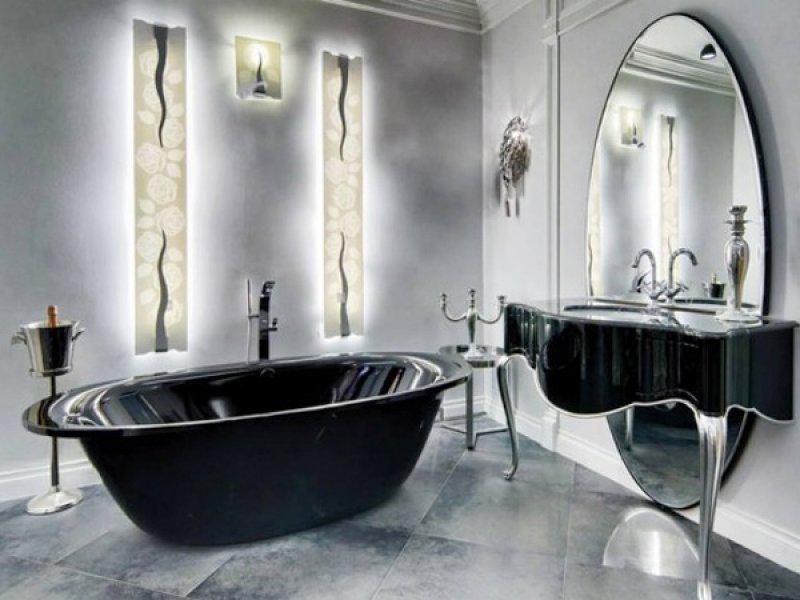 Dekorasyonda siyah banyo modelleri