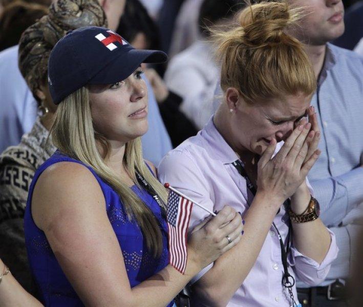 Clinton taraftarlarından kareler