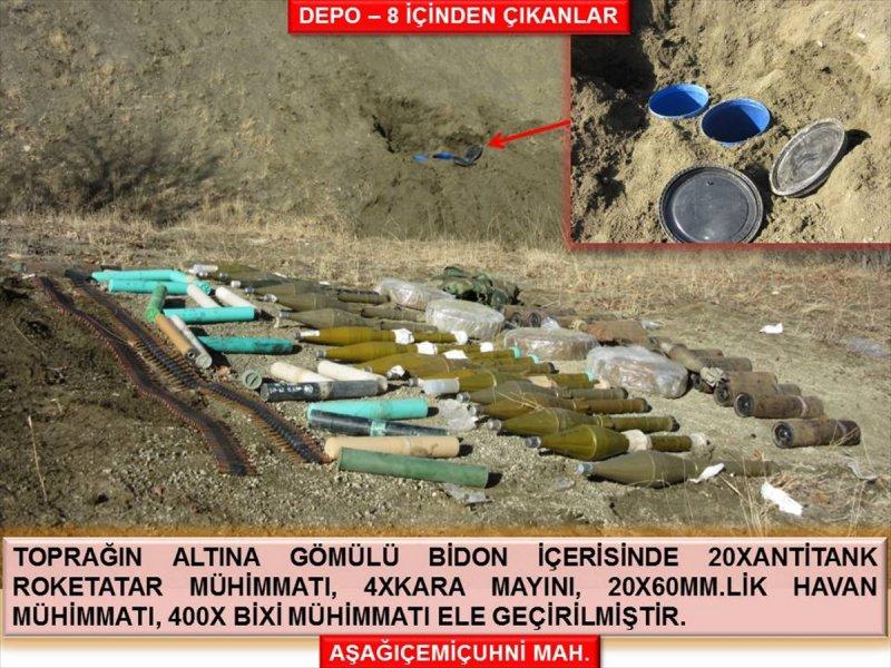 Şırnak'ta terör örgütüne ait çok sayıda mühimmat bulundu