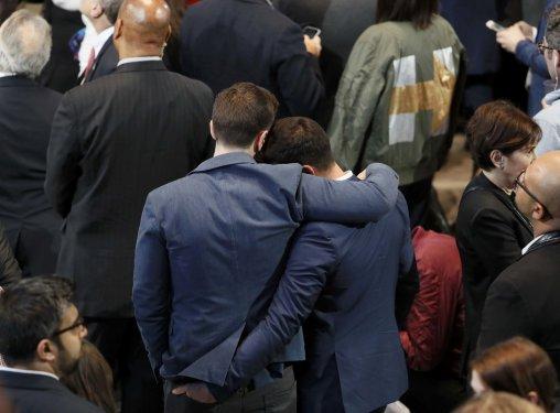 Clinton taraftarlarından kareler