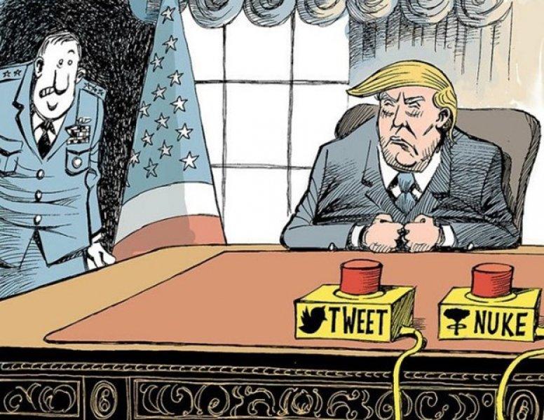 Donald Trump'a komik karikatürler 