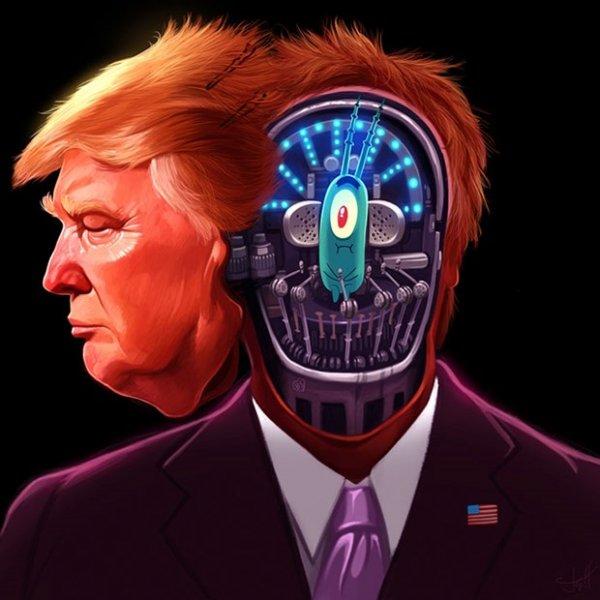 Donald Trump'a komik karikatürler 