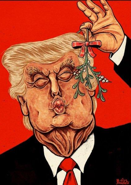 Donald Trump'a komik karikatürler 