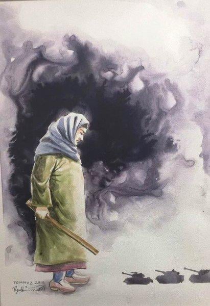 İranlı sanatçıdan muhteşem 15 Temmuz çizimleri