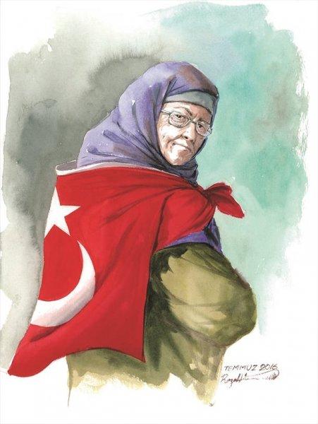 İranlı sanatçıdan muhteşem 15 Temmuz çizimleri