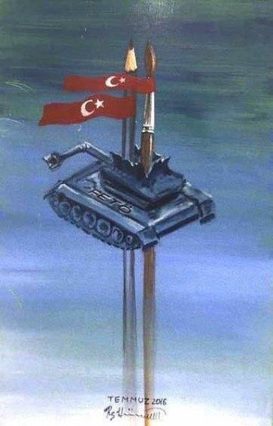 İranlı sanatçıdan muhteşem 15 Temmuz çizimleri