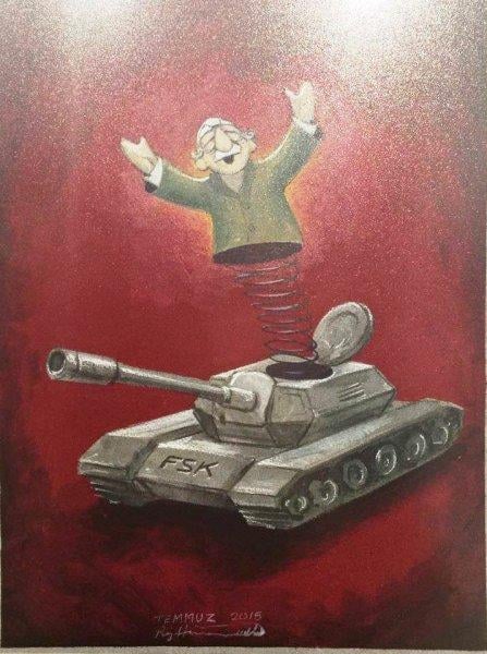 İranlı sanatçıdan muhteşem 15 Temmuz çizimleri