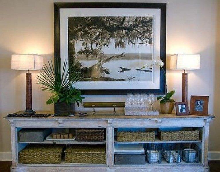 Evinizin boş alanları için konsol dekorasyonu 