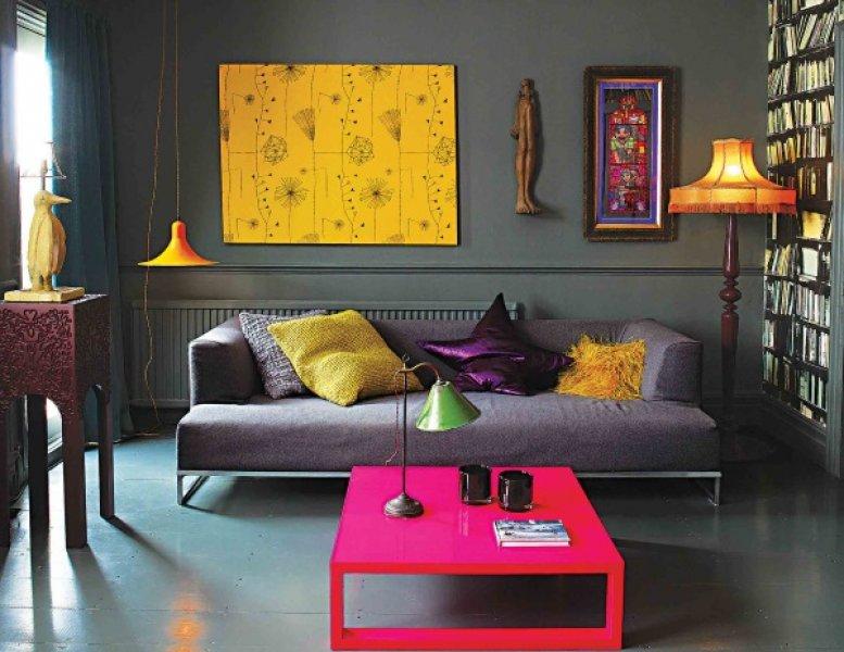 Renkli oda dekorasyonu