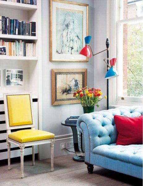 Renkli oda dekorasyonu