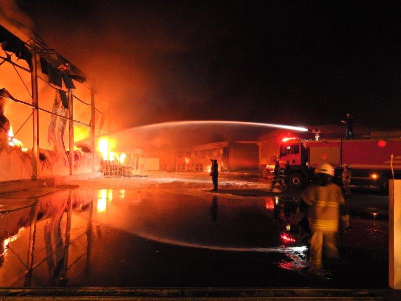 İzmir'de paketleme tesisinde yangın