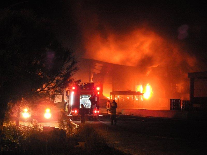 İzmir'de paketleme tesisinde yangın