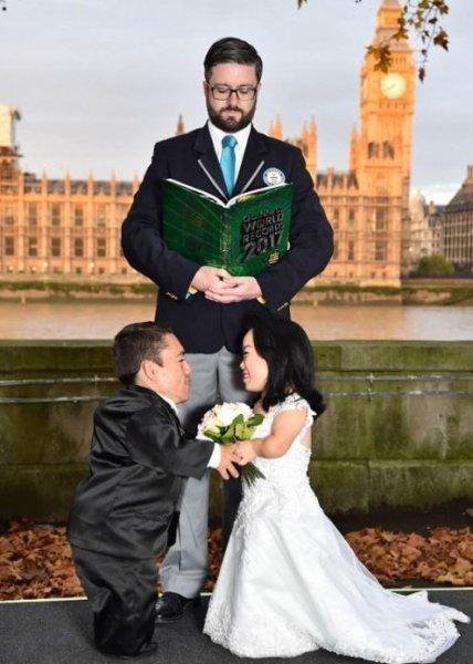 Dünyanın  en kısa boylu çifti Guinnes listesinde 