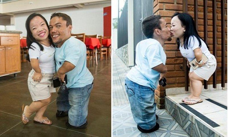 Dünyanın  en kısa boylu çifti Guinnes listesinde 