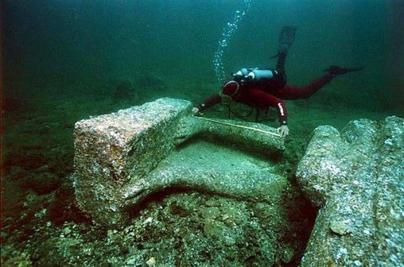Heracleion antik kentinden ilginç heykeller 