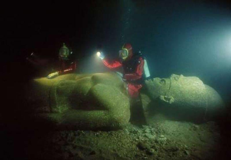 Heracleion antik kentinden ilginç heykeller 