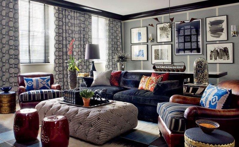 Oturma odalarında duvar dekorasyonu