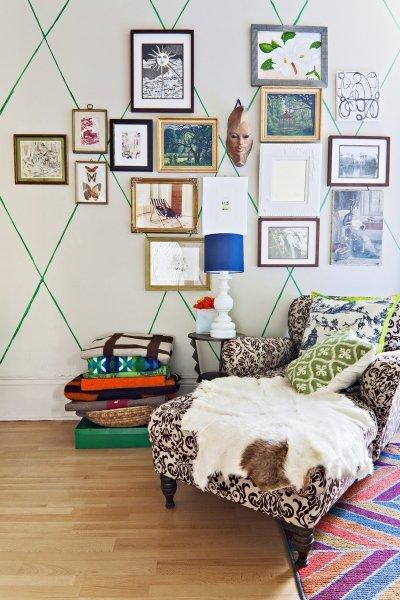 Oturma odalarında duvar dekorasyonu