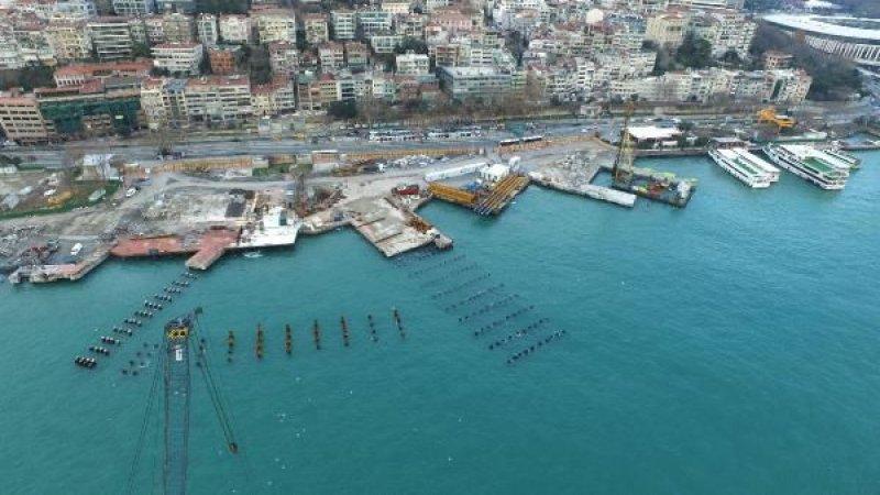 Kabataş sahilinde çalışmalar sürüyor