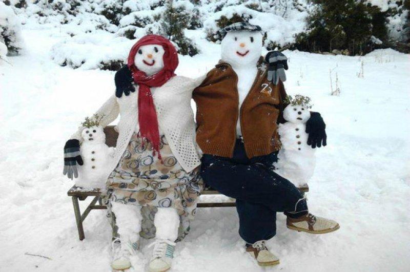 Kardan yapılan ilginç heykeller 