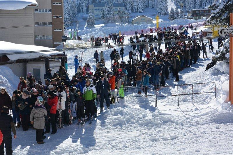 Uludağ'da sömestr tatili yoğunluğu